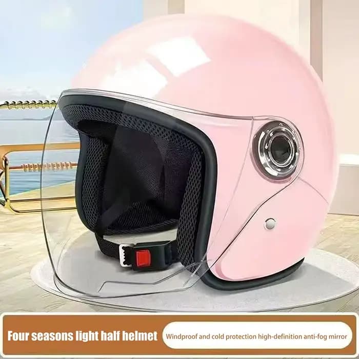 Casque d'équitation électrique unisexe (1 pièce) – Casque de sécurité pour moto quatre saisons confo