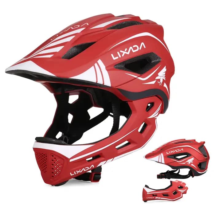 Lixada enfants casque intégral détachable enfants sport sécurité vélo casque équipement de protectio