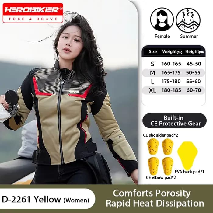 DUHAN veste de Moto femmes respirant maille veste de Moto coupe ajustée Moto veste d'équitation mant