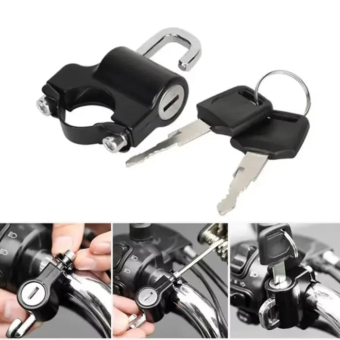 Serrure universelle pour casque de moto, sécurité portable, antivol, accessoires pour guidon de 22 à
