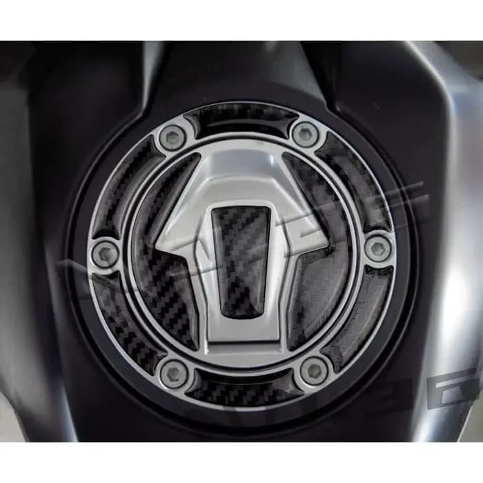 Autocollant 3D pour bouchon de réservoir de moto, Protection des gaz, en Fiber de carbone, accessoir