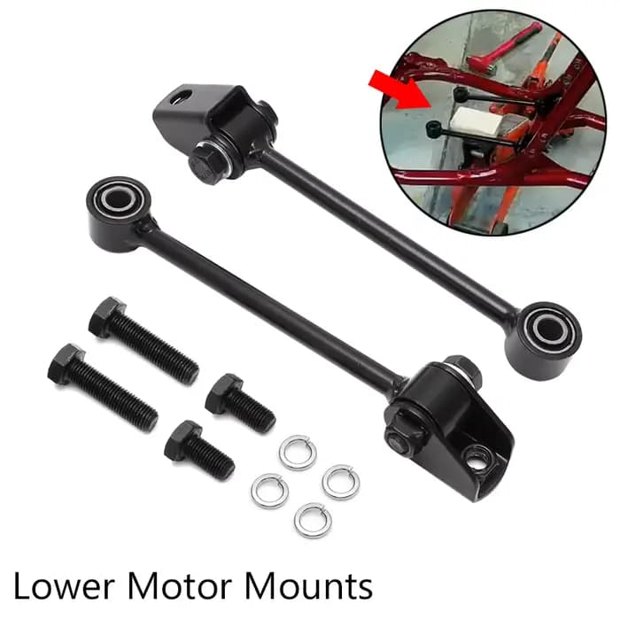 2 x supports de moteur inférieur gauche droit + boulons de montage pour Yamaha Banshee 350 YFZ350 19