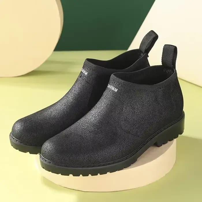 Nouveau 2025 hommes bottes de pluie imperméable en caoutchouc chaussures de pluie mode cheville jard