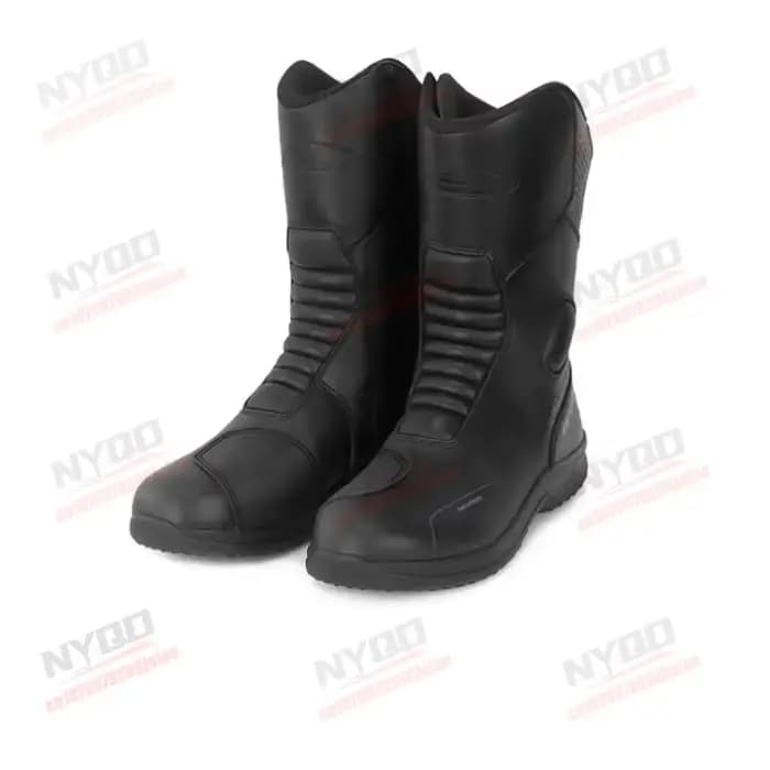 Bottes de moto pour hommes, anti-chute, résistantes à l'usure, confortables, imperméables, noires, à