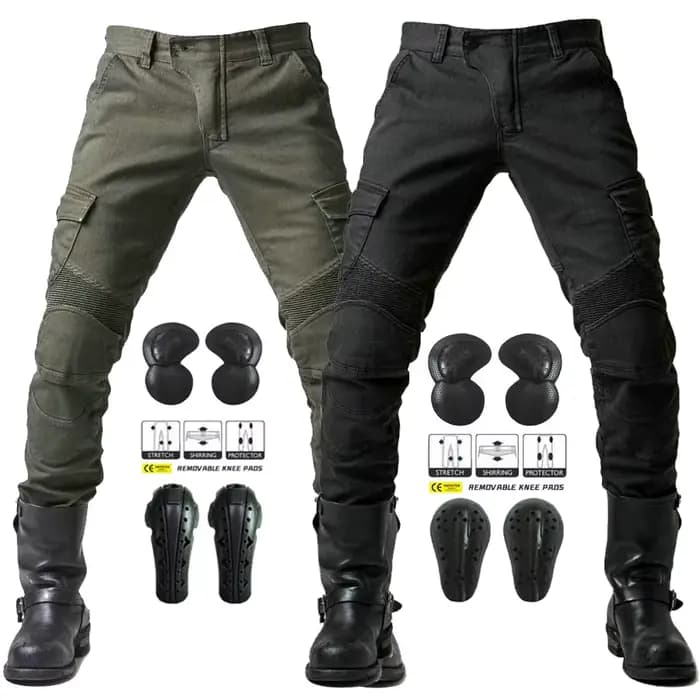 Nouveau Jean Moto Noir Homme 2026 avec Protection Amovible pour la Conduite sur Route, Quatre Saison