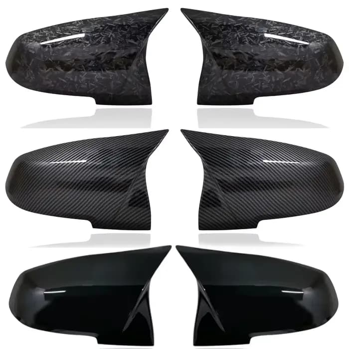Couvercle de rétroviseur noir carbone, 2 pièces, pour BMW série 1 2 3 4 X M 220i 328i 420i F20 F21 F