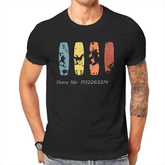 Kitesurf Kitesurf T-shirt drôle Simple et loisirs Personnaliser T-shirt pour hommes T-shirts en coto
