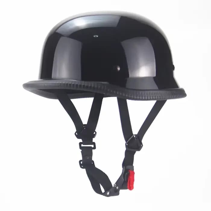 Casque de moto rétro demi-face, casque de moto vintage résistant aux chocs pour motard et scooter | 