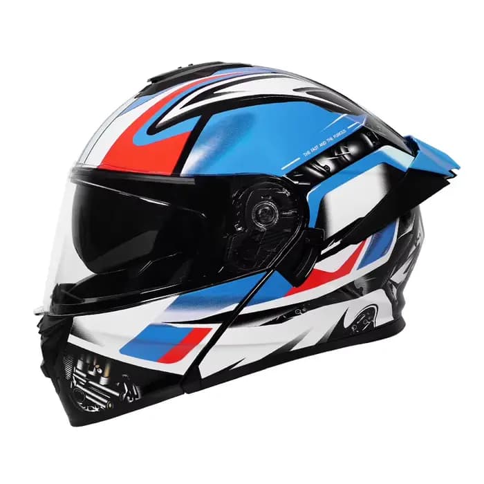 Casque de moto tout-terrain personnalisé avec design à double visière pour la protection hivernale, 