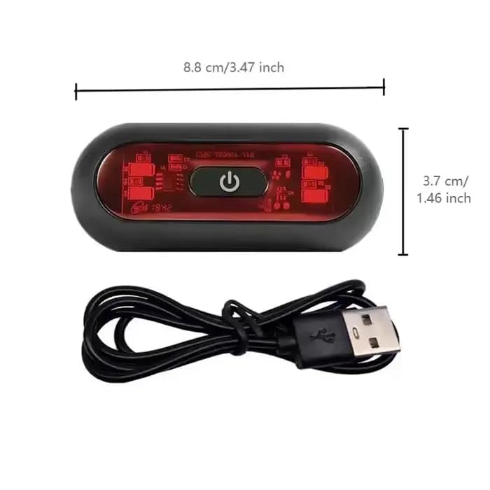 Lumière LED pour casque de vélo et moto, feu arrière de sécurité pour la nuit, batterie aste, avec i