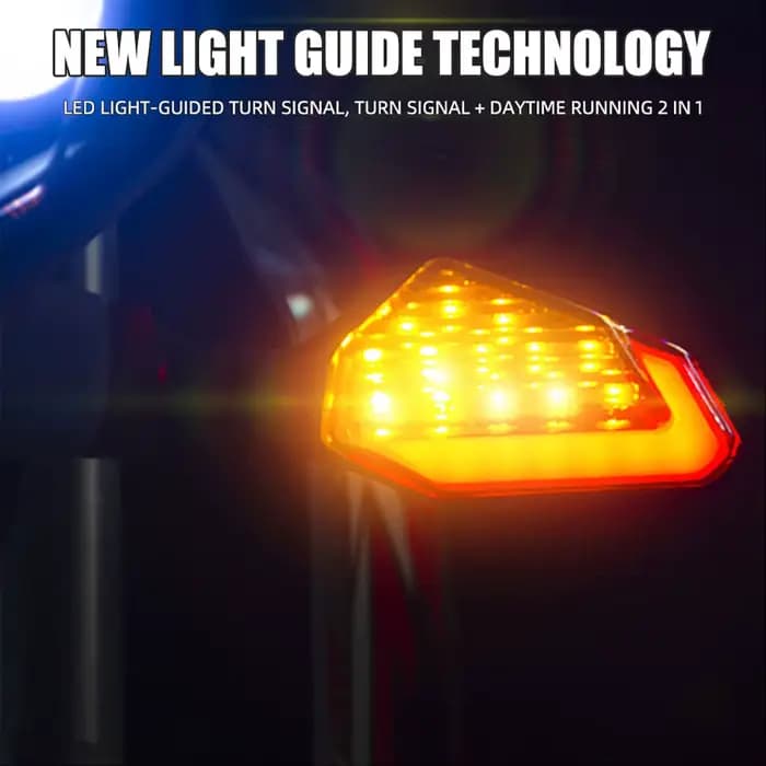 Clignotants de moto universels ambre clignotants indicateurs Super lumineux moto lampe clignotants S