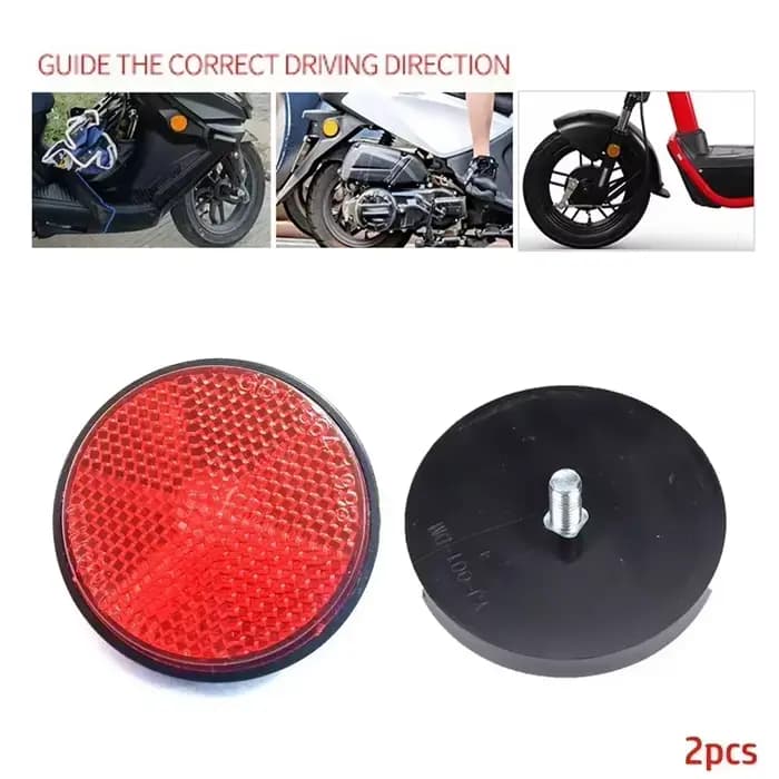 Réflecteur Circulaire Universel pour Moto, Vélo, Scooter, Rouge, Jaune, Blanc, Bleu, Vert, Accessoir