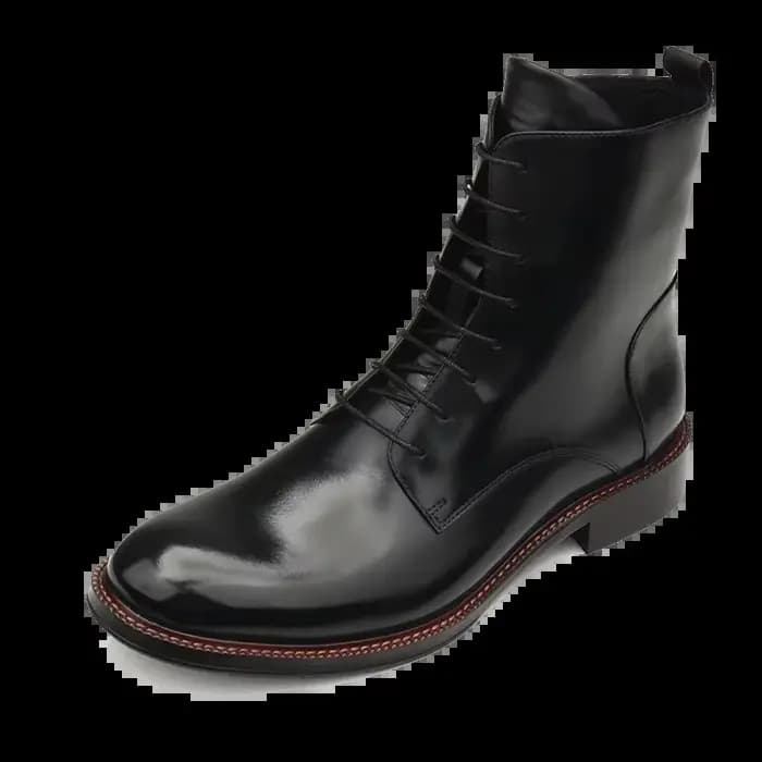 Bottes en cuir pour hommes, chinoises, à lacets, en cuir de vache, hiver, chaudes, en laine intérieu