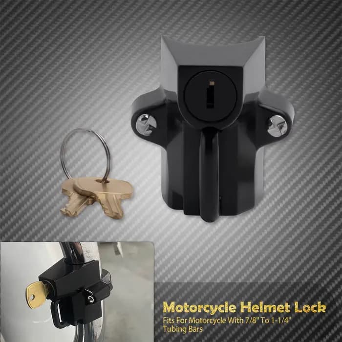 Serrure antivol pour casque de moto, crochet de suspension avec 2 clés pour Harley 7/8 "à 1-1/4" 25-