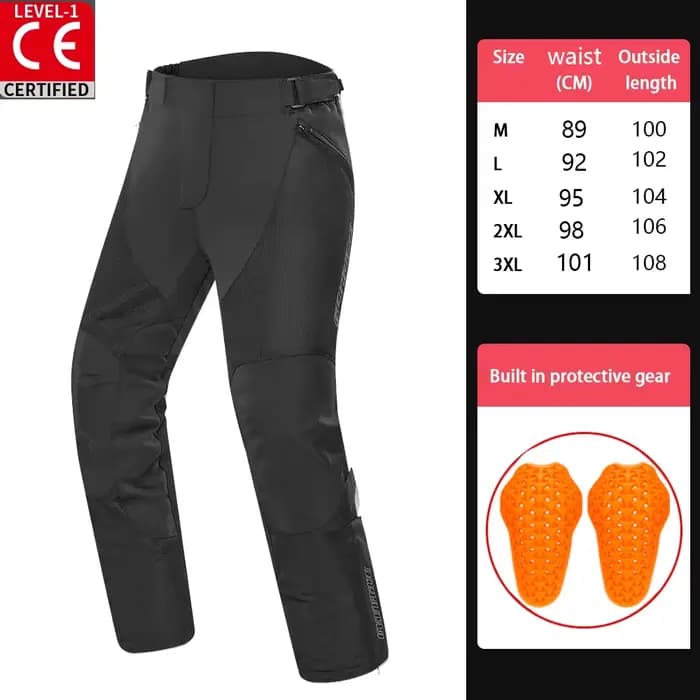 Pantalon de moto d'été résistant à l'usure, pantalon de motocross d'extérieur avec équipement de pro