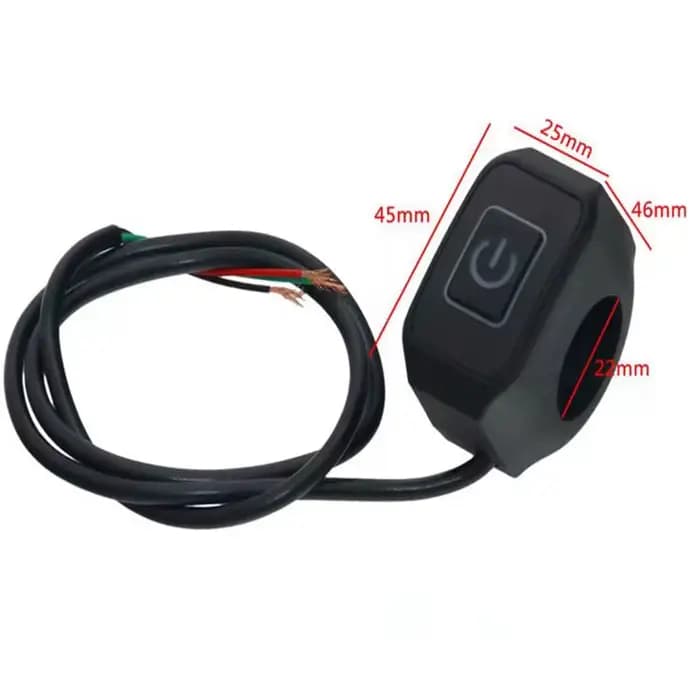 Bouton étanche pour interrupteur modifié pour moto, avec lumière LED, klaxon de phare, bouton marche