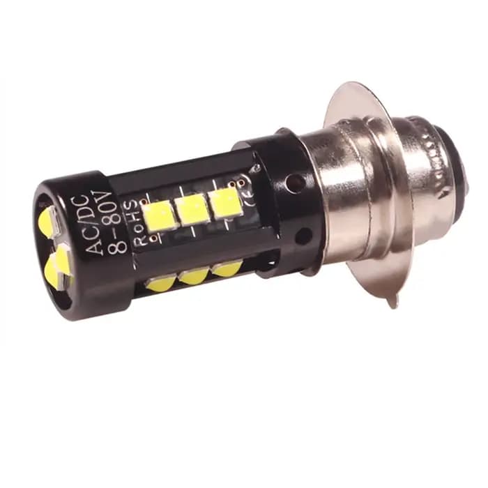 1 pièces H6M P15D LED phare de moto blanc PX15D P15D-25-1 ampoule pour Scooter cyclomoteur moteur ph
