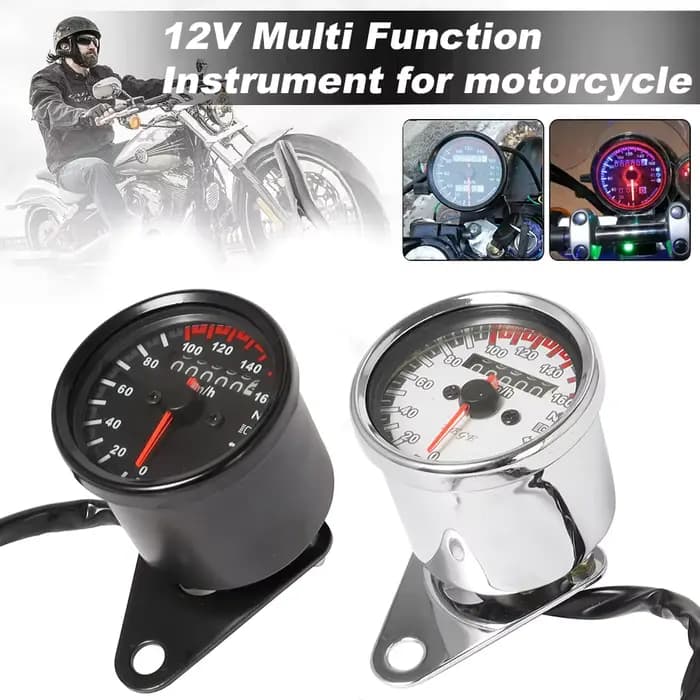 Compteur kilométrique universel pour moto, jauge de compteur de vitesse pour Harley Bobber Chopper C