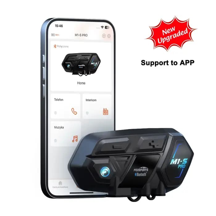 Fodsports M1-S Pro Bluetooth casque casque Moto Interphone 10 coureurs 2000m sans fil Intercomunicad