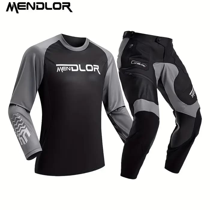 Ensemble de pantalons tricotés MENDLOR Mx 2024 pour moto tout-terrain, VTT, course de moto, ensemble