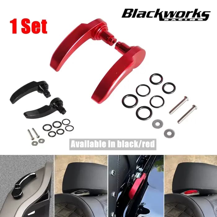 Kit de loquet de sac de selle noir de haute qualité, 2 pièces, pour Harley Davidson Electra Glide, S