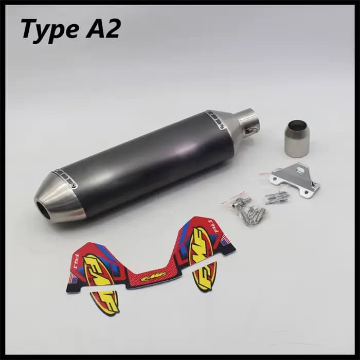 Pot d'échappement moto universel FMF 4T de 470 mm avec silencieux et support pour motos, motocross e
