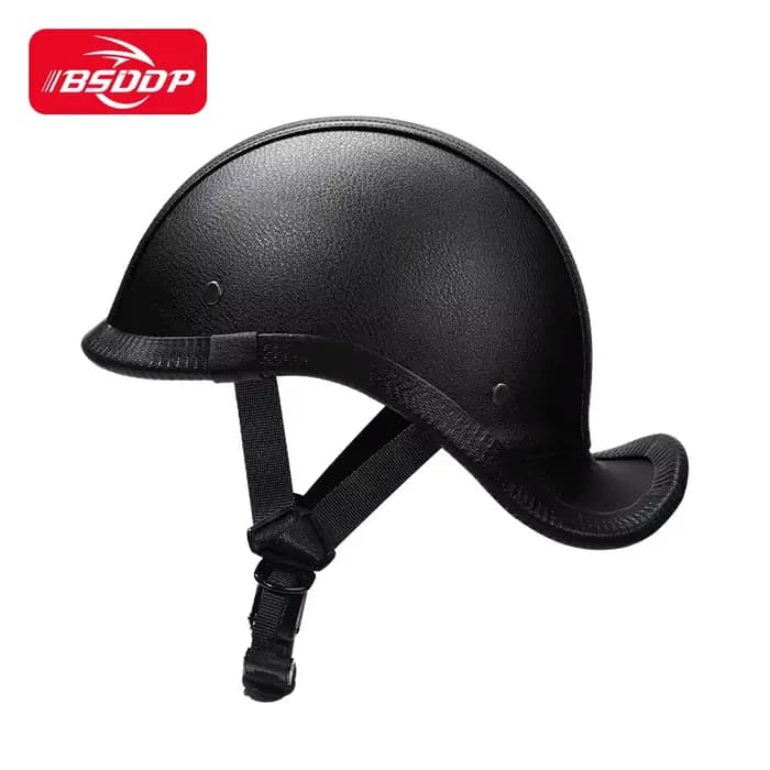 Casque de moto Vintage gourde en cuir pour hommes et femmes, pour Harley, Scooter électrique léger, 