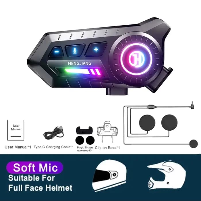 X3 moto Bluetooth 6.0 casque casque lumières tricolores écouteur IPX6 étanche Support reliant 2 télé
