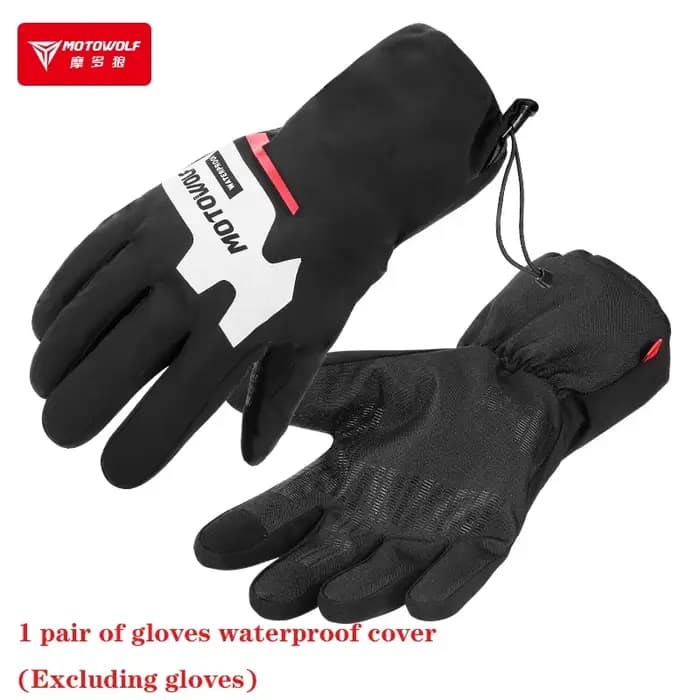 Gants de moto d'hiver pour hommes, imperméables, imperméables, couverture de pluie, coupe-vent, chau