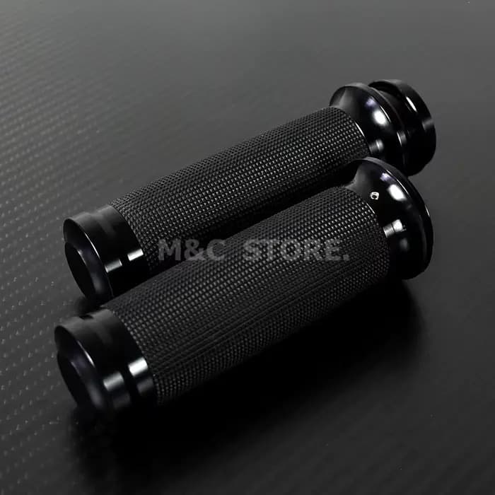 Poignées électroniques de moto 1 "25mm poignées noires pour Harley Touring Road King Glide FLHR brea