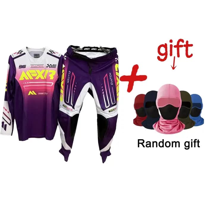 Combinaison de cyclisme de montagne unisexe à manches longues, pantalon de course, ensemble deux piè