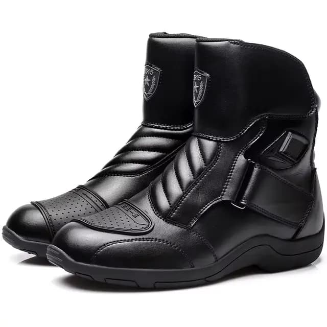 Bottes d'équitation de moto longues imperméables, chaussures en cuir de vachette, bottes de course p