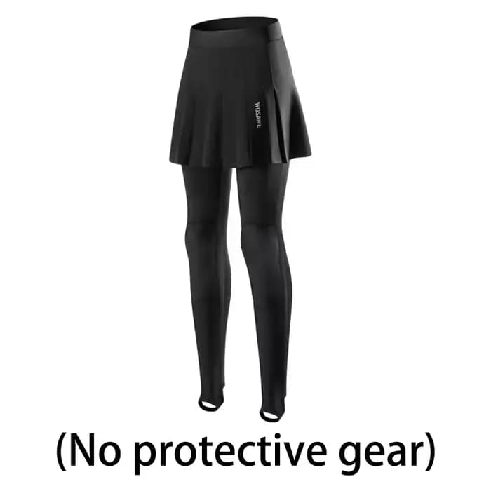 WOSAWE Pantalon-jupe de moto pour femme avec genouillères amovibles certifiées CE, respirant, en mai