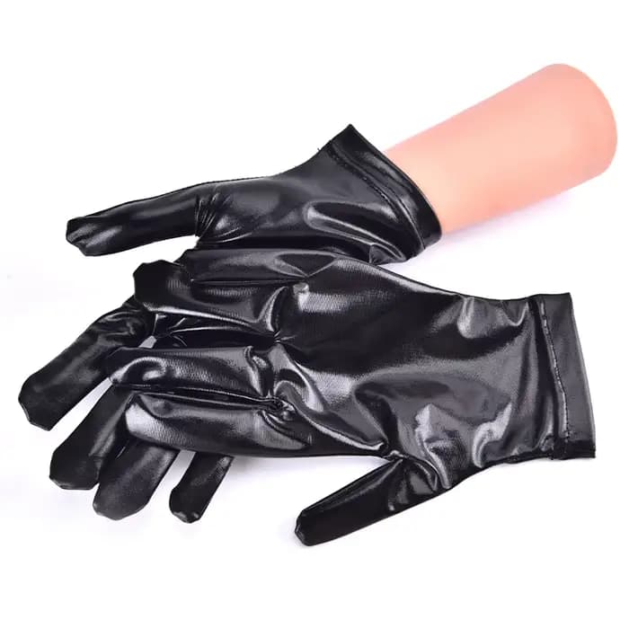 Punk Rock HipHop Jazz Disco danse gant argent Sexy extensible en cuir PU maigre Long gant brillant m