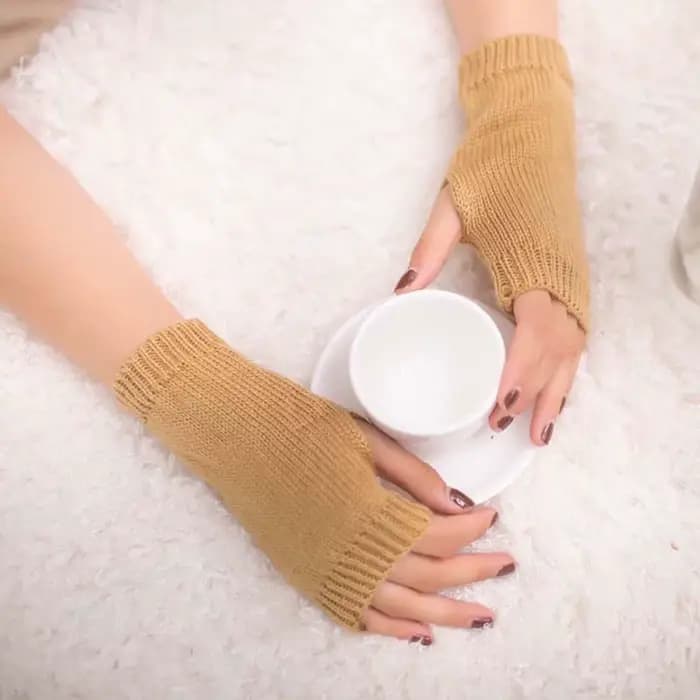 Gants d'hiver pour femmes, bras tricoté, sans doigts, doux et chaud, mitaine élégante, bras de poign