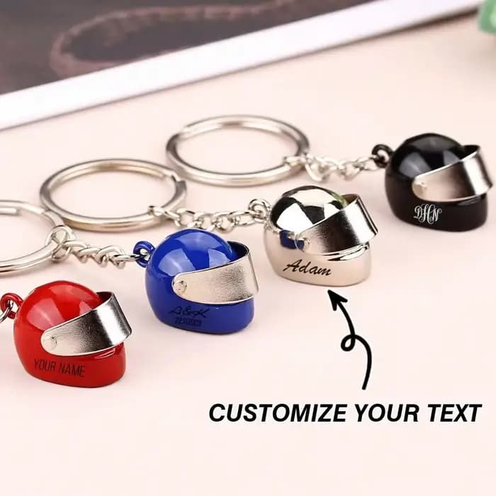 1 porte-clés personnalisé pour casque de moto, cadeau personnalisé pour motards, porte-clés « Ride S