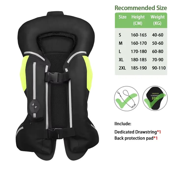 Nouveau corps de moto armure moto airbag gilet moteur air-bag gilet Motocross course équitation airb