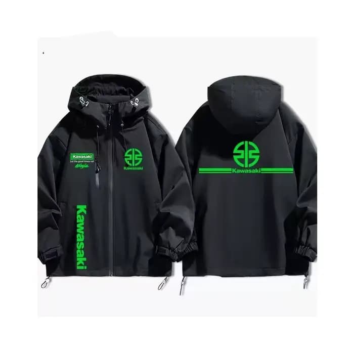 Veste de moto Kawasaki pour hommes et femmes, vêtements de Charge d'automne/hiver, haut tendance, no