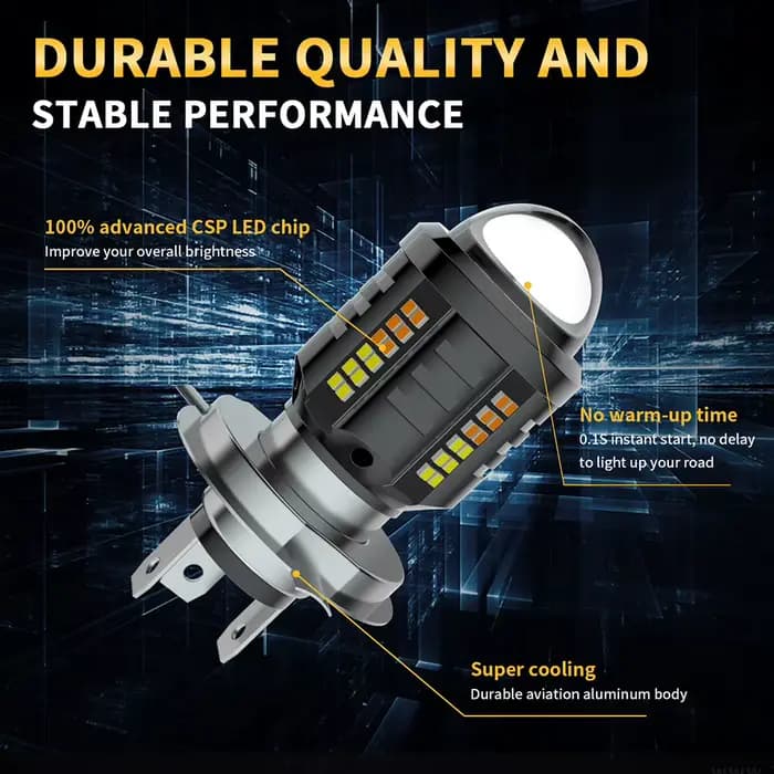 Oprah 8000Lm Moto LED Phares Ampoules H4 H6 BA20D P15D Avec Lentille Pour BMW KTM ATV Honda Harley D