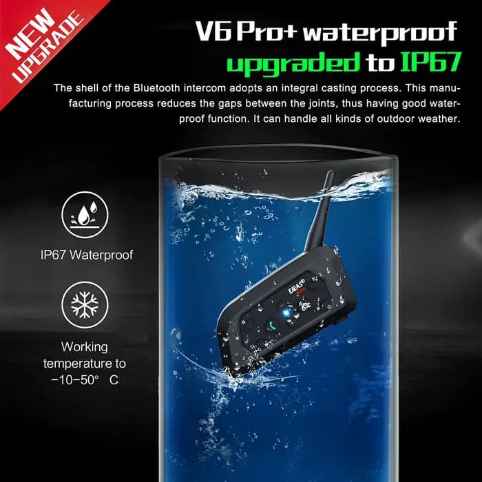 EJEAS V6 PRO +/PLUS casque de moto Bluetooth Interphone casque avec 800M BT Interphone communicateur