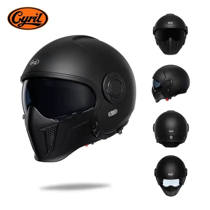 Casque de Motocross intégral modulaire casque ouvert Double lentille DOT/ECE approuvé CYRIL OP12A ho