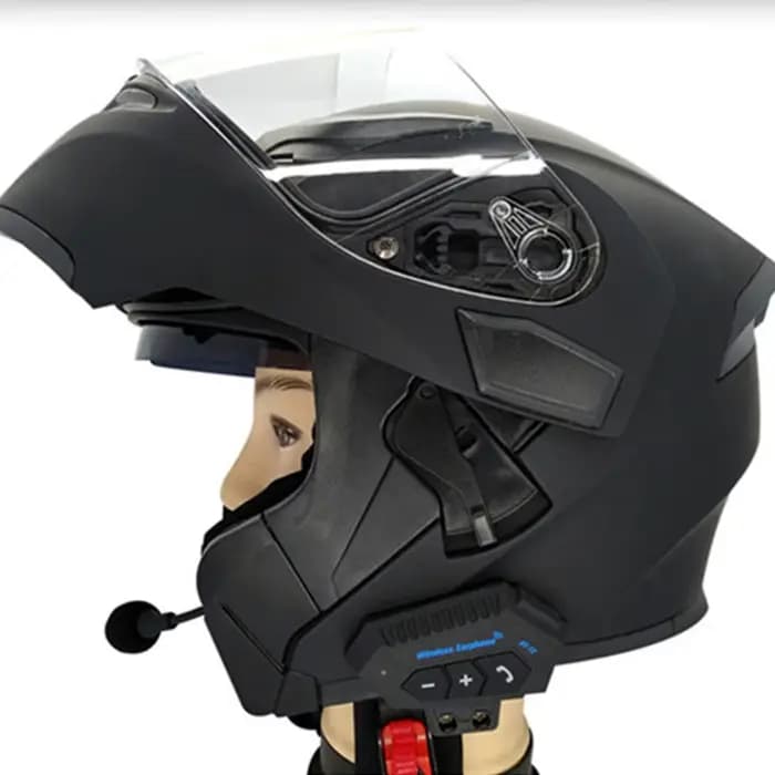 Casque de moto BT, Kit d'appel mains libres sans fil, stéréo, Anti-interférence, étanche, lecteur de