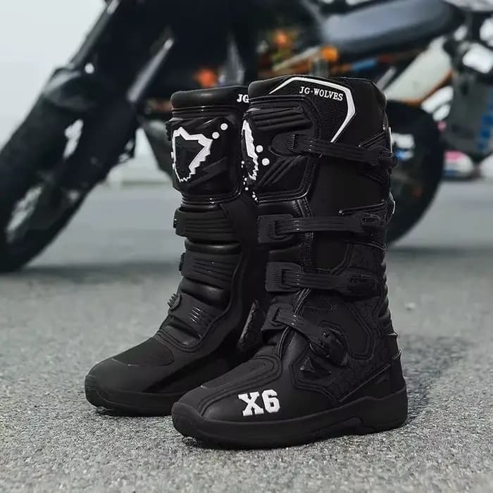 Bottes tout-terrain X6 – Bottes de moto mi-mollet pour hommes et femmes, chaussures de protection po