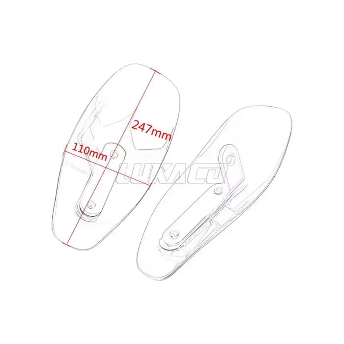Déflecteur de vent froid pour moto, protège-main transparent, bouclier ABS, couvercle de Protection 
