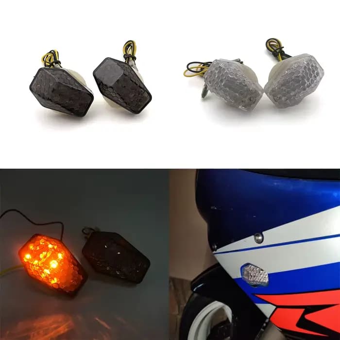 REALZION moto LED encastré clignotant indicateurs clignotant clignotant pour Suzuki GSXR 600 750 100