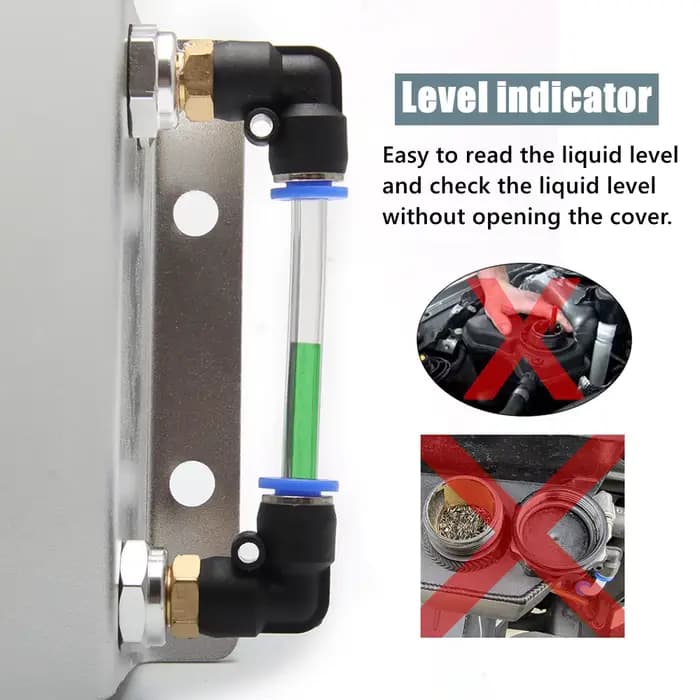 Réservoir d'huile universel en aluminium 1L/2L, réservoir de liquide de refroidissement pour moteur,