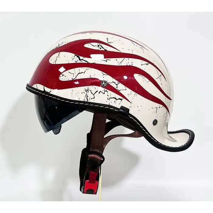QiaoweiMotorcycle Casque Casco Moto demi-casque allemand classique Moto casque rétro Capacete De Mot