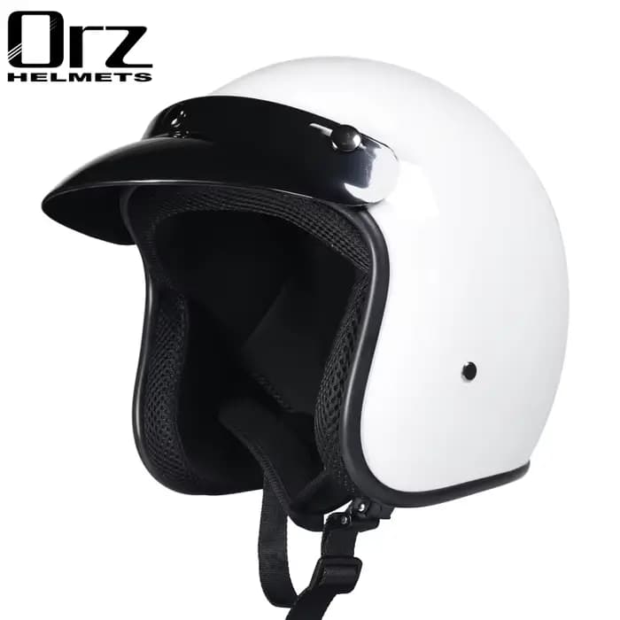 Casque de moto ouvert ORZ-050-3/4 unisexe toutes saisons certifié DOT, coque ABS légère et ventilée,