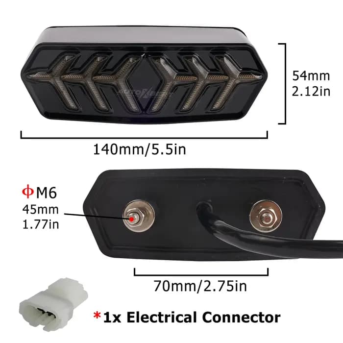 Feu stop arrière LED fumé, clignotant séquentiel intégré pour Honda GROM MSX125 CB650F CB650F CTXN70