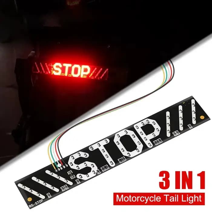 Clignotant LED universel pour moto, feu stop, clignotants, magasins de virage, feu arrière droit, pl